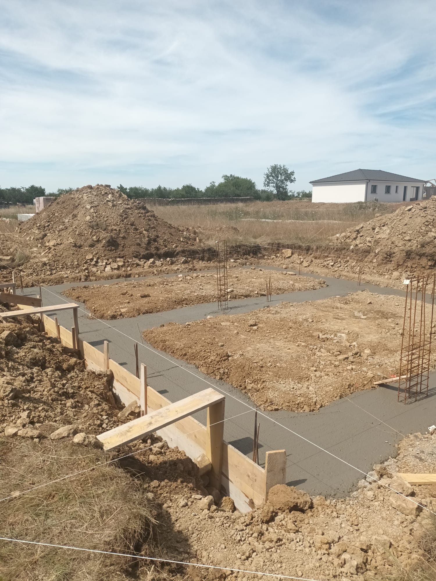 Fouilles et ferraillage de fondations