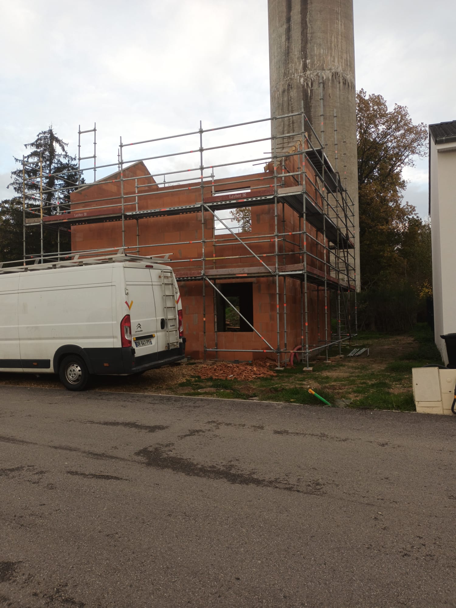 Chantier de construction en cours